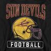 ASU Sun Devils Arizona State Official Football Helmet Unisex Youth Pull-Over Hoodie,Black, Medium view 2