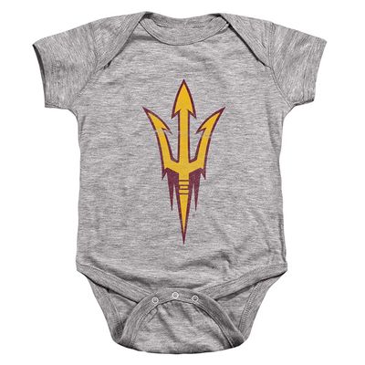 ASU Sun Devils Arizona State Official Distressed Primary Unisex Infant Snap Suit for Baby,Athletic Heather, 6 Months