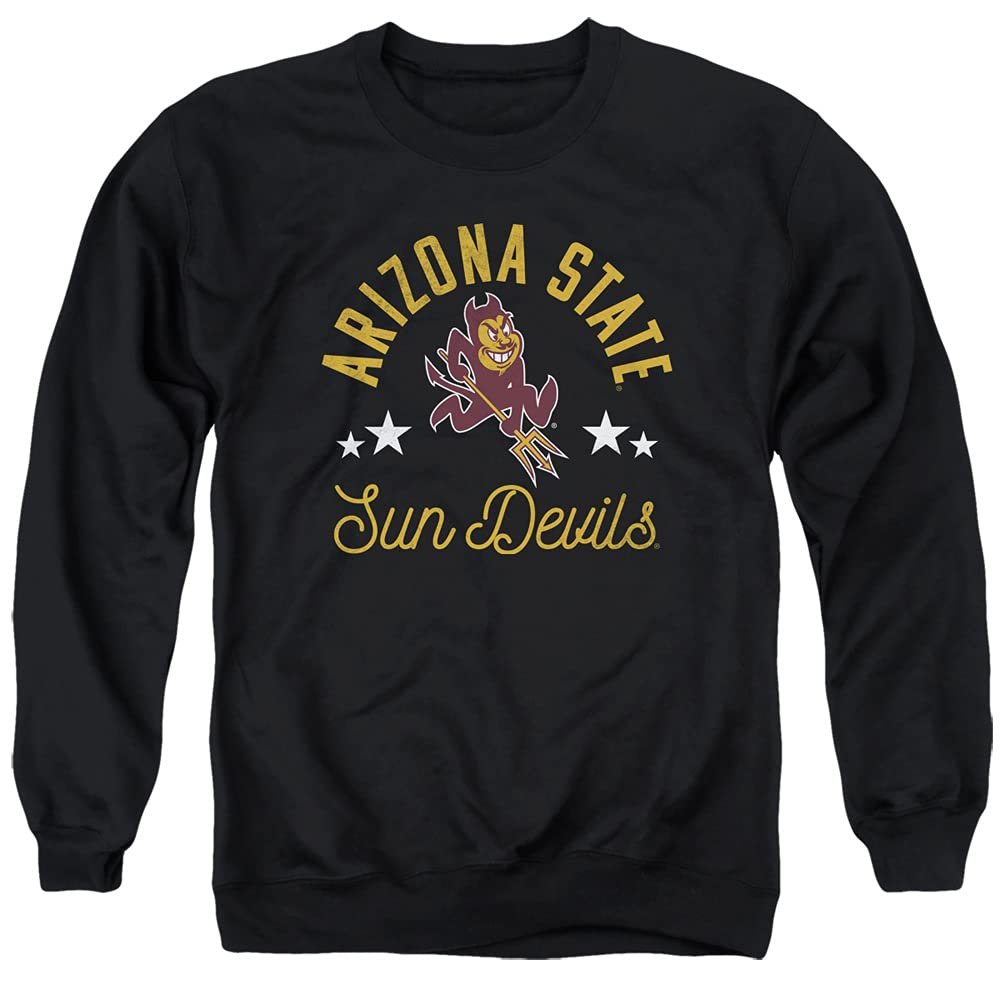 ASU Sun Devils Arizona State Official Sun Devils Unisex Adult Crewneck Sweatshirt,Black, Medium