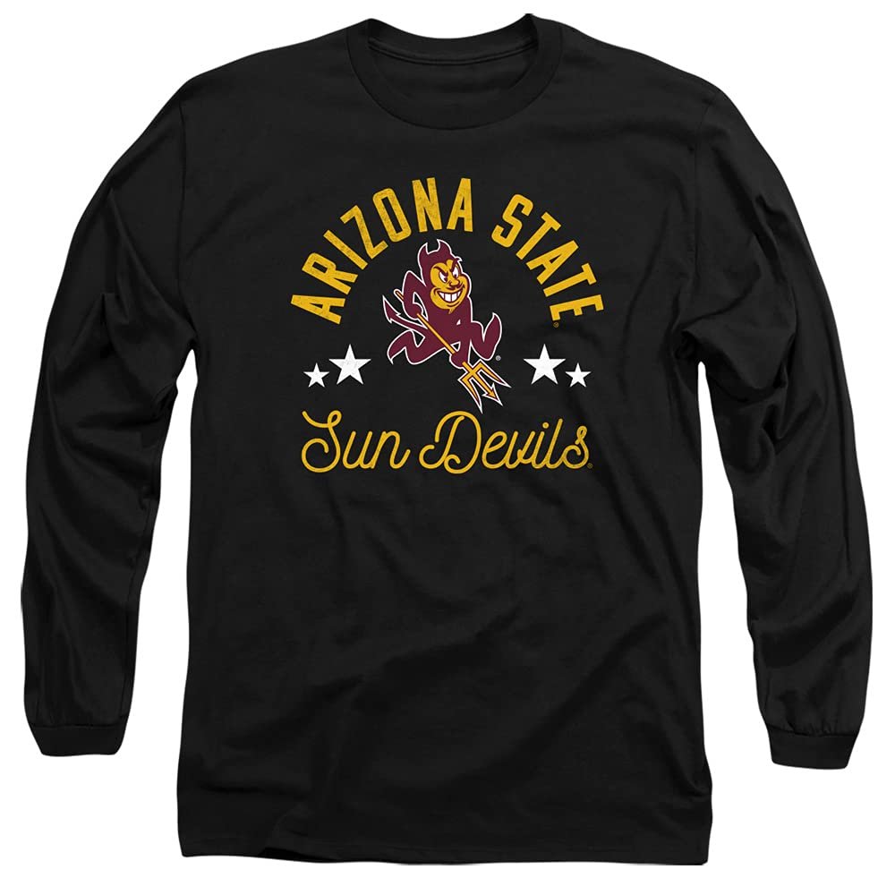 ASU Sun Devils Arizona State Official Sun Devils Unisex Adult Long-Sleeve T Shirt,Black, Medium