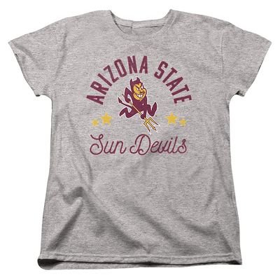 ASU Sun Devils Arizona State Official Sun Devils Women's T Shirt,Athletic Heather, Medium