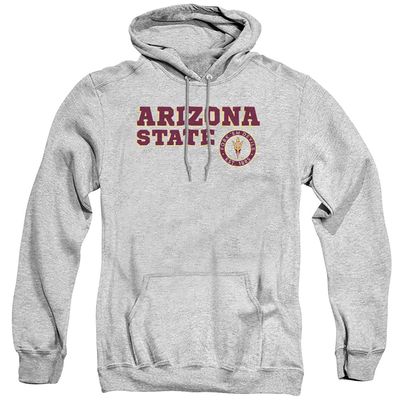 ASU Sun Devils Arizona State Official Block Text Unisex Adult Pull-Over Hoodie,Athletic Heather, 2X-Large