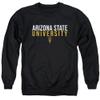 ASU Sun Devils Arizona State Official Stacked Unisex Adult Crewneck Sweatshirt,Black, X-Large view 1