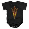 ASU Sun Devils Arizona State Official Distressed Primary Unisex Infant Snap Suit for Baby,Black, 6 Months view 1