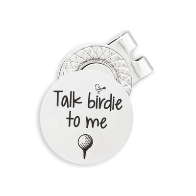 Golf Ball Marker with Magnetic Hat Clip Golf Gifts for Men Husband Boyfriend Talk Birdie To Me Funny Ball Marker Engraved
