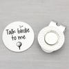 Golf Ball Marker with Magnetic Hat Clip Golf Gifts for Men Husband Boyfriend Talk Birdie To Me Funny Ball Marker Engraved view 2