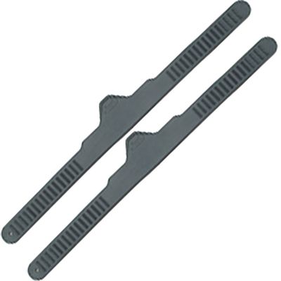 18" Adjustable Rubber fin Strap Pair, Diving fin Replacement Straps, Black