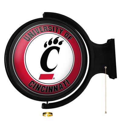 Cincinnati Bearcats: Round Rotating Lighted Wall Sign - College Decor for Home, Game Room, Fan Cave & Garage - USA Made
