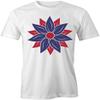 Red and Blue Sunflower T-Shirt | White, Printed Tees, Graphic Tshirts