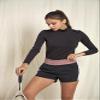 noflik Women's Long Sleeve Slim Fitted Mockneck Undershirts Top (Black, XL) view 4