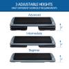Yaheetech Aerobic Stepper, 4-6-8in Height-Adjustable Aerobic Exercise Step Platform Health Club Size w/Risers & Non-Slip Surface & Non-Marking Feet for Home Gym Workout & Training view 4