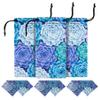 3 Pcs Microfiber Case Pouch Bags Glasses Sunglasses Cases with 3 Pcs Matching Cleaning Cloths view 1