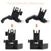 Fiber Optics Iron Sights, Low Profile 45 Degree Front and Rear Backup AR Sights, All Metal Construction Two Aperture Sight with Red and Green Dots for Picatinny and Weaver Rail view 2