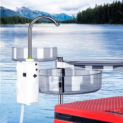 FFYUE Multifunctional Fishing Water Dispenser, Outdoor Electric Pumping, Aeration Pump, Bait Lamp, Live Fish Preservation, with Bracket and 4.8M Water Pipe,A