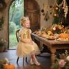 Otter MOMO Toddler/Little Girls Mary Jane Ballerina Flats Shoes Slip-on School Party Gold Dress Shoes Size 8 view 3