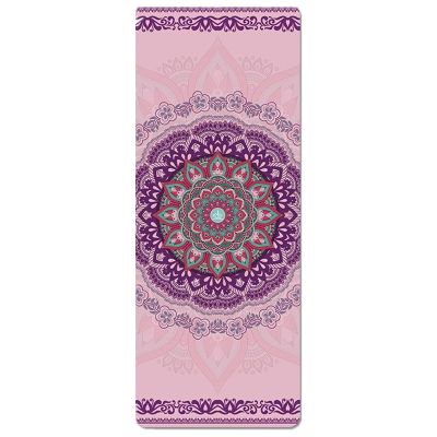 Iczodrow TPE Yoga Mat, Collapsible/Portable Sports Mat 5mm Inch Thick, Sweat Absorb Training Fitness Mat for Dance Mat, Yoga Bag Packed