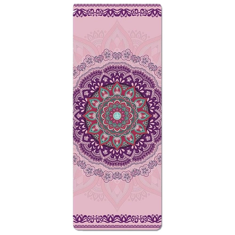 Iczodrow TPE Yoga Mat, Collapsible/Portable Sports Mat 5mm Inch Thick, Sweat Absorb Training Fitness Mat for Dance Mat, Yoga Bag Packed