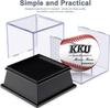 KKU Baseball Display Case 2 Pack, Baseball Holder for Ball Display Cube Box, UV Protected Acrylic Baseball Storage Official Size Box, Memorabilia Display Case for Baseball view 4