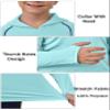 Youth Fishing Shirts UV Sun Shirt Rash Guard Upf50+ Long Sleeve Shirts Kids Hoodies for Camping Gym Outdoor Workout Surfing Aqua view 2