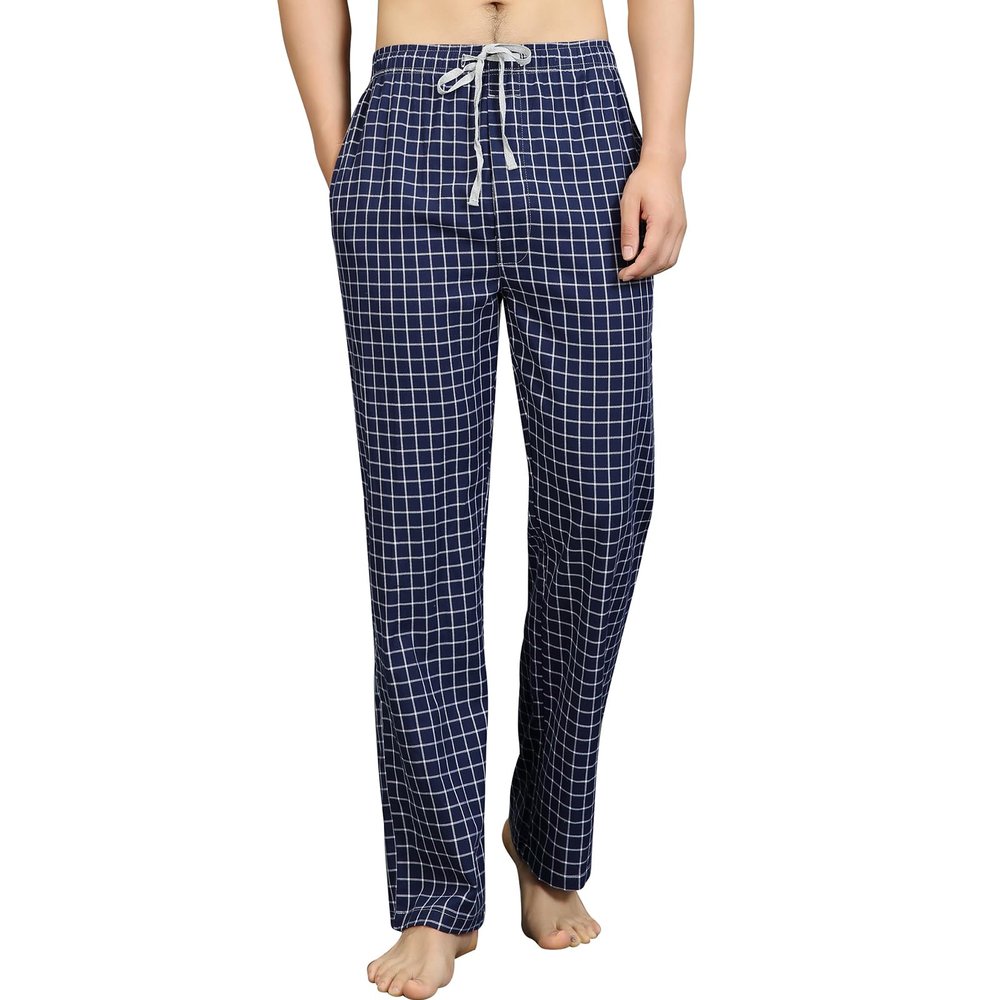 HomyComy Men's Pajama Pants Soft Sleep Pants Pajama Bottoms Cotton Lounge Pants with Pockets