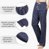 HomyComy Men's Pajama Pants Soft Sleep Pants Pajama Bottoms Cotton Lounge Pants with Pockets view 3
