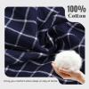 HomyComy Men's Pajama Pants Soft Sleep Pants Pajama Bottoms Cotton Lounge Pants with Pockets view 4