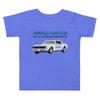 1967 Camaro SS Official Pace Car Indianapolis 500 Mile Race Toddler Short Sleeve Tee Heather Columbia Blue view 1