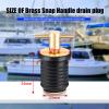 2 Pcs T-Handle Boat Drain Plug Brass Drain Snap Plug for Boat Marine 1 Inch view 2