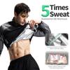 BVVU Sauna Suit for Men Zipper Sweat Sauna Jacket Pant Gym Workout Sweat Suits with Hood Darkgrey 2XL view 3