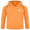 Boys Girls Hooded Sun Shirts UPF50+ Long Sleeve Hoodie Quick Dry Rash Guard Swim Shirts Fishing Hiking Surfing Thumb Holes Orange