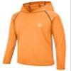 Boys Girls Hooded Sun Shirts UPF50+ Long Sleeve Hoodie Quick Dry Rash Guard Swim Shirts Fishing Hiking Surfing Thumb Holes Orange view 3