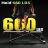 Yoleo Adjustable Weight Bench for Full Body Workout; Foldable Bench Press Bench of Home Gym Strength Training; Incline Decline Flat Utility Workout Bench with Quick Folding& Fast Adjustment (Black) view 2