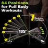 Yoleo Adjustable Weight Bench for Full Body Workout; Foldable Bench Press Bench of Home Gym Strength Training; Incline Decline Flat Utility Workout Bench with Quick Folding& Fast Adjustment (Black) view 3