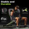 Yoleo Adjustable Weight Bench for Full Body Workout; Foldable Bench Press Bench of Home Gym Strength Training; Incline Decline Flat Utility Workout Bench with Quick Folding& Fast Adjustment (Black) view 4