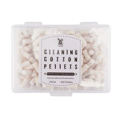 uolent Cleaning Cotton Wool Felt Cleaning Pellets for Maintenance .25 Caliber 300 Counts with Storage Box UOLENT