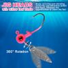 Crappie Jigs Heads for Fishing, Crappie Jig Hook Lures with Underspin Spinner Blade 1/32 1/16 1/8 3/16 oz Jig Head for Bass Trout Panfish Freshwater Saltwater view 4