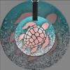 Luggage Tag Sea Turtle Rose Gold Silver, Pu Leather Bag Travel Suitcases Id Identifier Baggage Label for Women Men Boys Girls view 2