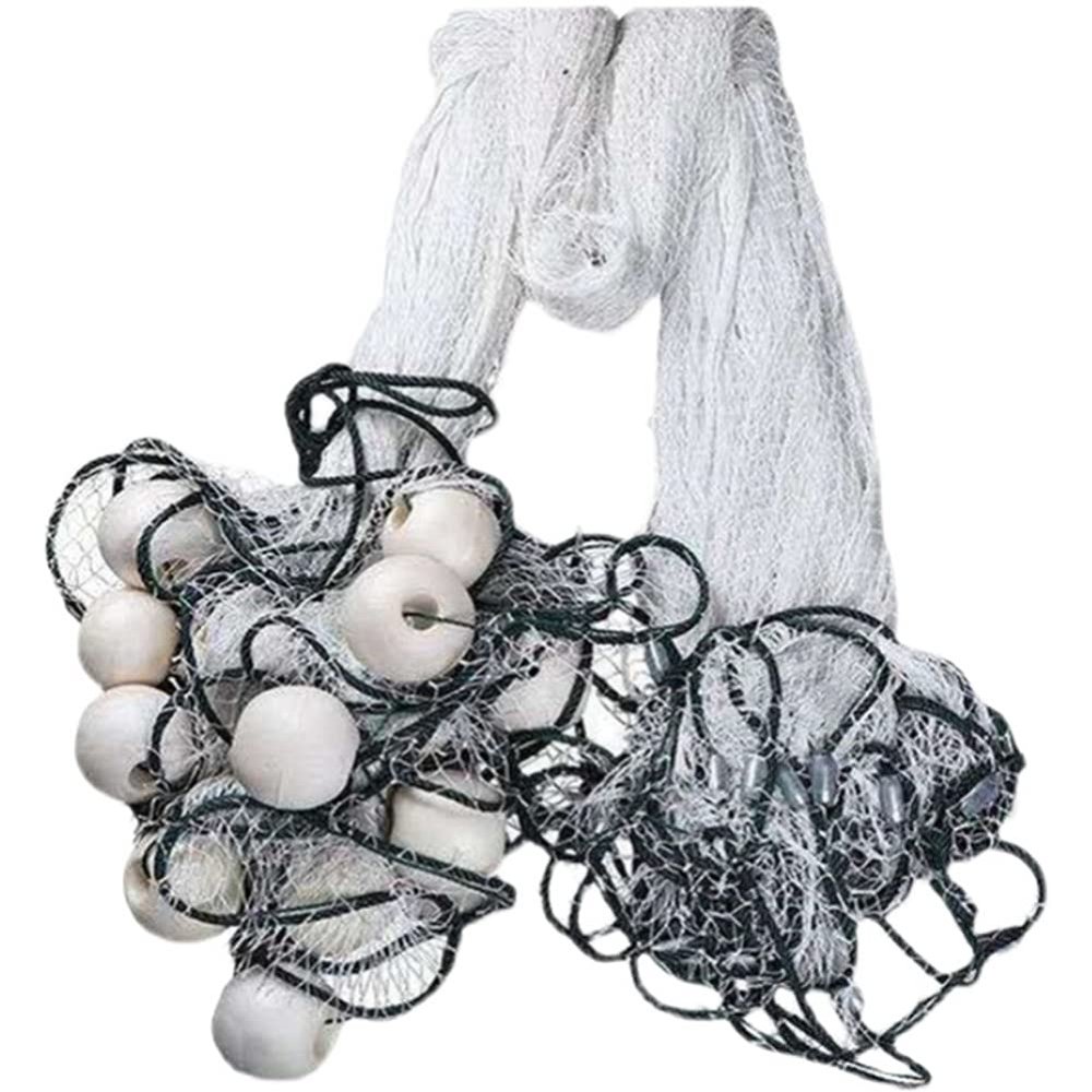 Fishing Drag Net Nylon Hand Made Durable Fish Pond Fishing netTrawl Fishing Gill Nets Beach Seine Drag Nets Fishing Equipment,3cm Mesh, 2m - 5m High, 10m Length