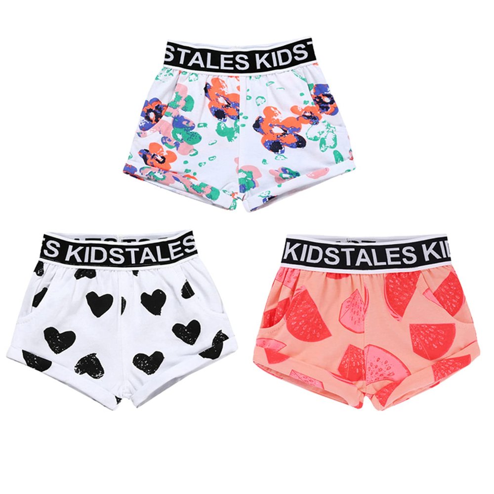 JEATHA Toddler Baby 3 Pack Swim Trunks Boy Girl Unisex Swimsuit Bottoms Bathing Suit Beach Swimming Shorts Red&White 12-24 Months