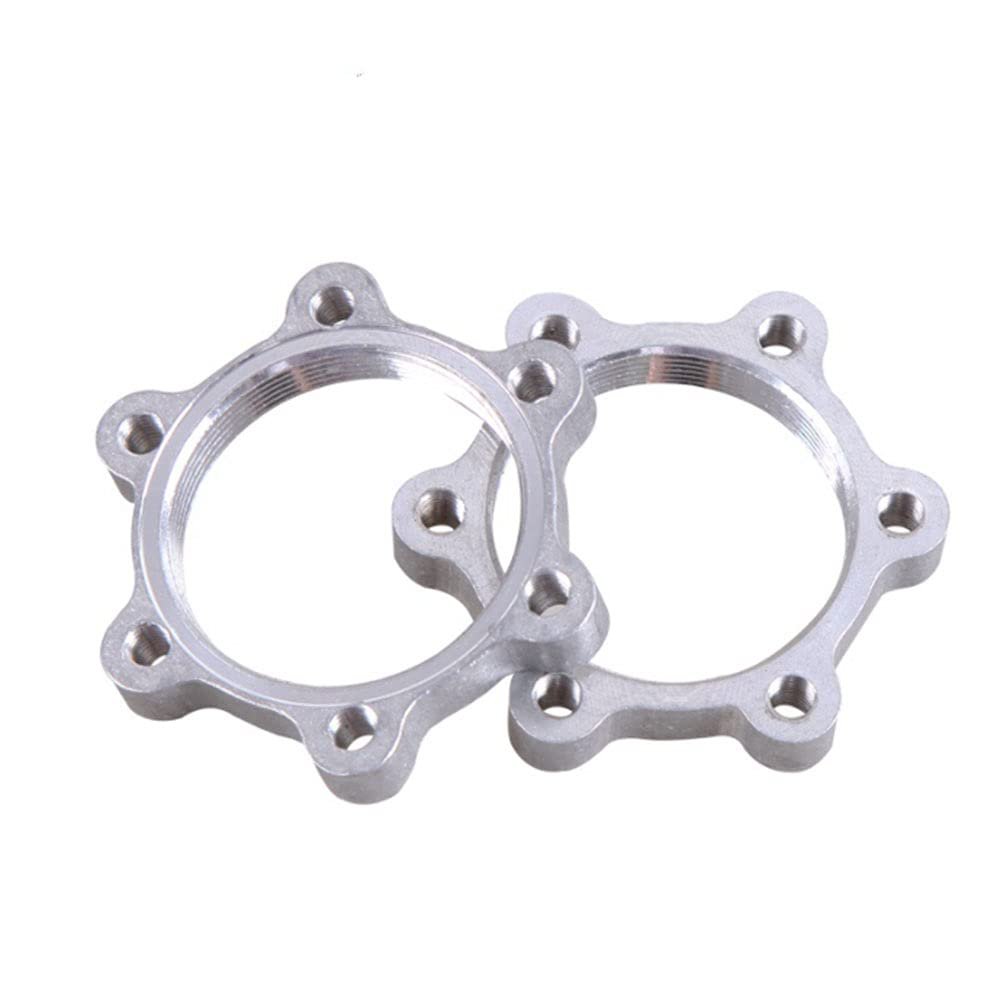 2Pcs Bike Freewheel Threaded Hub Disks 48MM Flange Adapters for 6-bolt disc brake rotor Universal