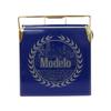 Modelo Retro Ice Chest Cooler with Bottle Opener 13L (14 qt), 18 Can Capacity, Blue and Gold, Vintage Style Ice Bucket for Camping, Beach, Picnic, RV, BBQs, Tailgating, Fishing view 1