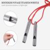 Boundless Voyage 2pcs Loudest Titanium Emergency Whistle with Lanyard for Camping Hiking Sports Traning Survival Ti9010O view 4