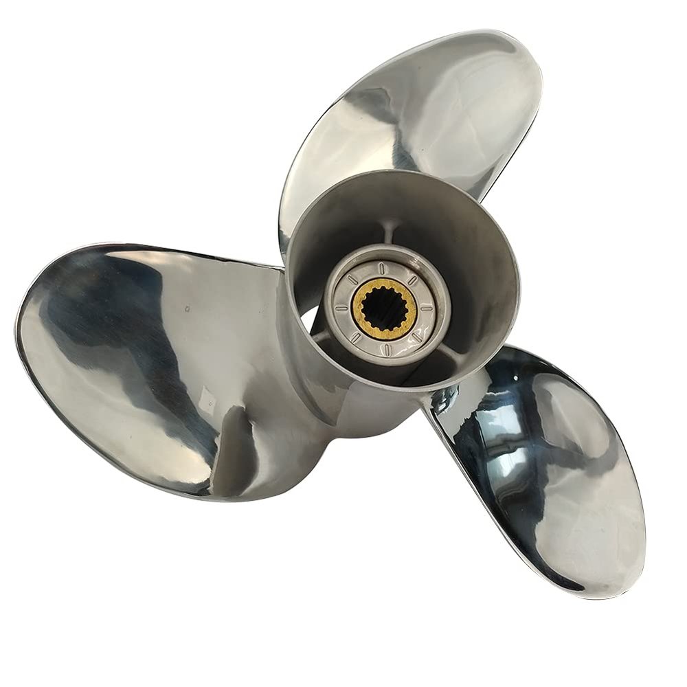 ARKDOZA Boat Propeller 13 3/4x17 Fit for Yamaha Outboard 150HP-300HP 3 Blades Stainless Steel Prop SS 15 Tooth Propel RH OEM NO: 6K1-45978-02-98 13.75x17