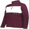 Holloway Sportswear Womens Prism Bold 1/4 Zip Pullover 2XL Maroon/White view 1
