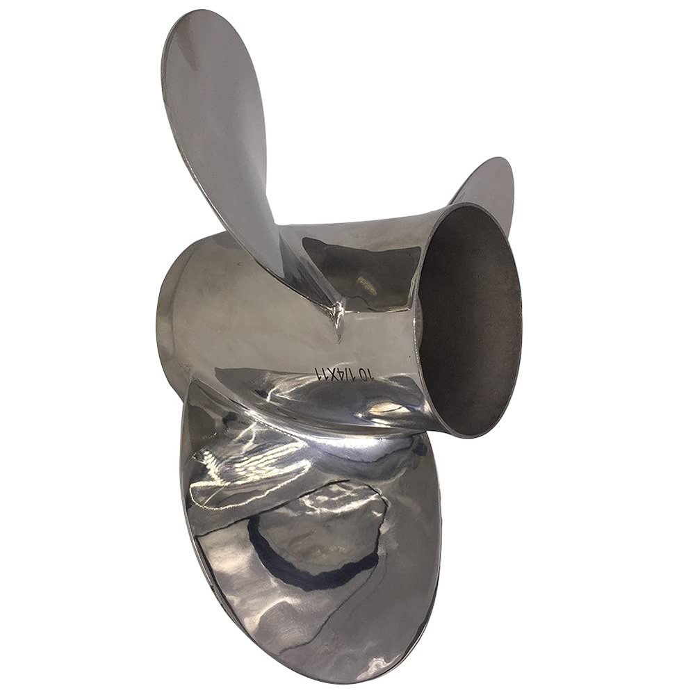 ARKDOZA Boat Propeller 10 1/4x12 Fit for Suzuki Outboard DF25-30 4 Stroke 3 Blades Stainless Steel Prop SS 10 Tooth Propel RH OEM NO: 99105-00600-12P 10.25x12