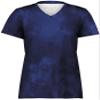 Holloway Women's Ladies Stock Cotton-Touch Poly Tee, Navy Cloud Print, Large view 2