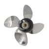 ARKDOZA 4 Blades Propeller 13x19 Fits for Suzuki Outboard 50HP-130HP Stainless Steel Prop SS 15 Tooth Right Rotation view 1