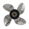 ARKDOZA 4 Blades Propeller 13x19 Fits for Suzuki Outboard 50HP-130HP Stainless Steel Prop SS 15 Tooth Right Rotation view 3