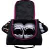 Athletico Golf Shoe Bag - Zippered Shoe Carrier Bags With Ventilation & Outside Pocket for Socks, Tees, etc. (Black/Pink) view 1