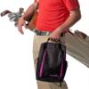 Athletico Golf Shoe Bag - Zippered Shoe Carrier Bags With Ventilation & Outside Pocket for Socks, Tees, etc. (Black/Pink) view 3